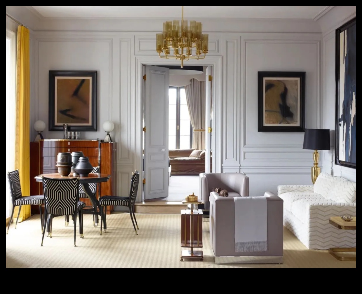 רעיונות לסלון בסגנון אר דקו 10 עיצובים מעוררי השראה 4 רעיונות לסלון בהשראת ארט דקו